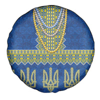 Ukraine Vyshyvanka Motif Spare Tire Cover Ukrainian Coat Of Arms Rose Patterns - Wonder Print Shop