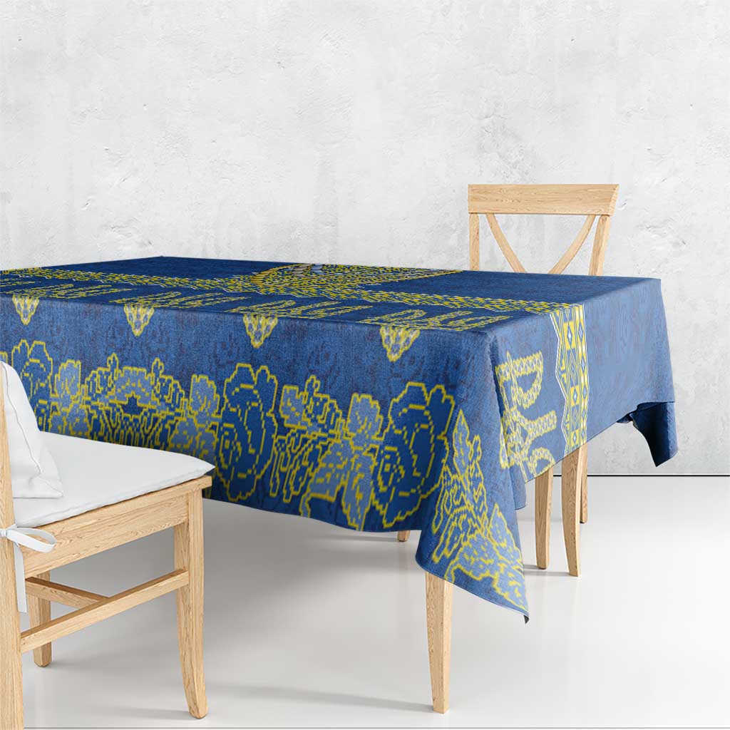 Ukraine Vyshyvanka Motif Tablecloth Ukrainian Coat Of Arms Rose Patterns - Wonder Print Shop