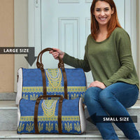 Ukraine Vyshyvanka Motif Travel Bag Ukrainian Coat Of Arms Rose Patterns - Wonder Print Shop