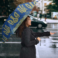 Ukraine Vyshyvanka Motif Umbrella Ukrainian Coat Of Arms Rose Patterns - Wonder Print Shop