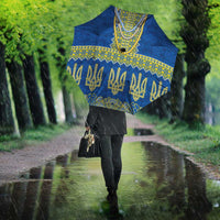 Ukraine Vyshyvanka Motif Umbrella Ukrainian Coat Of Arms Rose Patterns - Wonder Print Shop