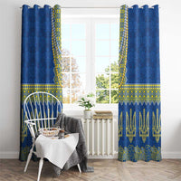 Ukraine Vyshyvanka Motif Window Curtain Ukrainian Coat Of Arms Rose Patterns - Wonder Print Shop