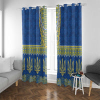 Ukraine Vyshyvanka Motif Window Curtain Ukrainian Coat Of Arms Rose Patterns - Wonder Print Shop