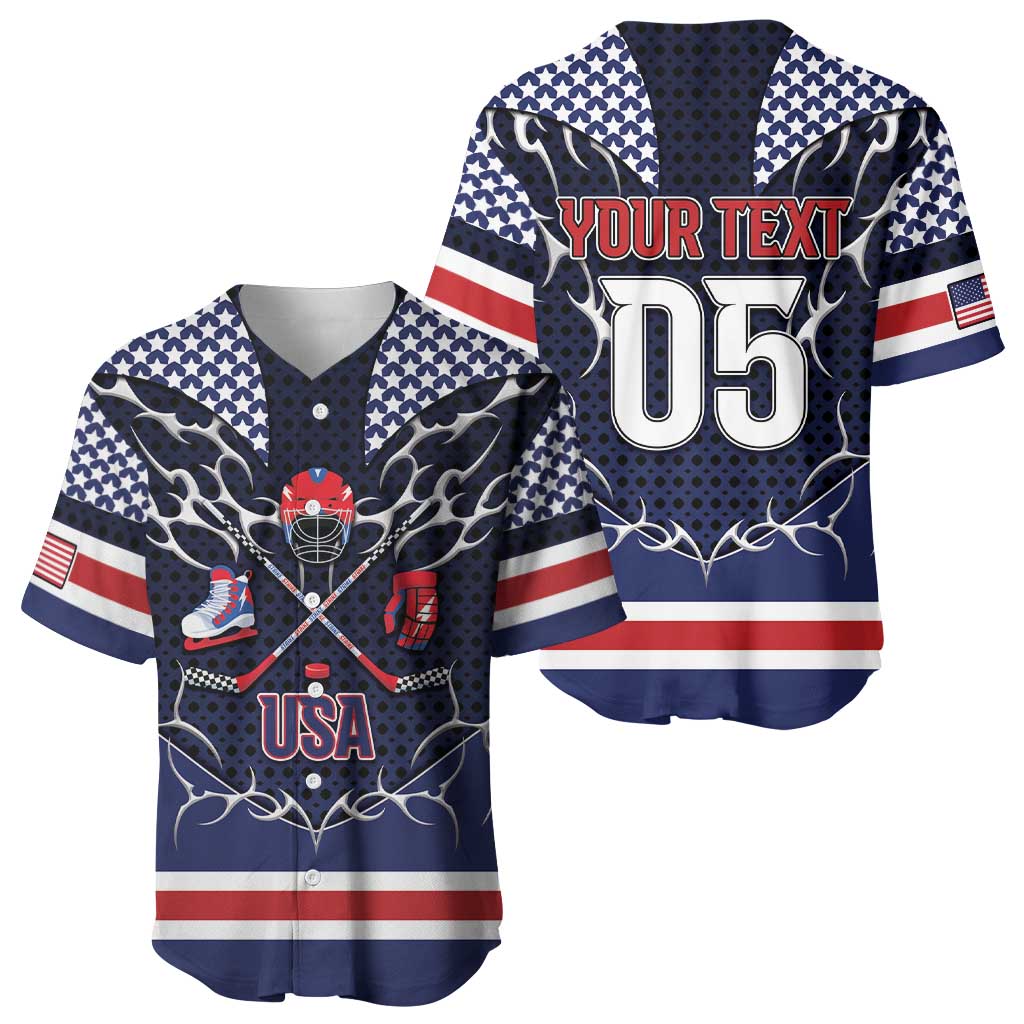 Custom USA Ice Hockey Baseball Jersey United Ice Power