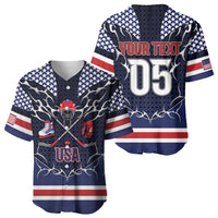 Custom USA Ice Hockey Baseball Jersey United Ice Power