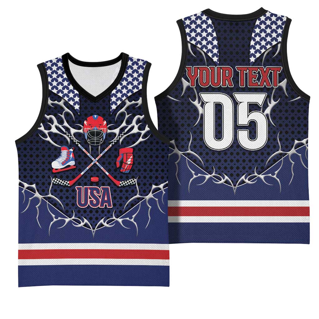 Custom USA Ice Hockey Basketball Jersey United Ice Power