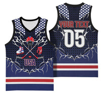 Custom USA Ice Hockey Basketball Jersey United Ice Power
