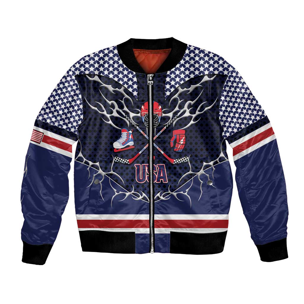 Custom USA Ice Hockey Bomber Jacket United Ice Power