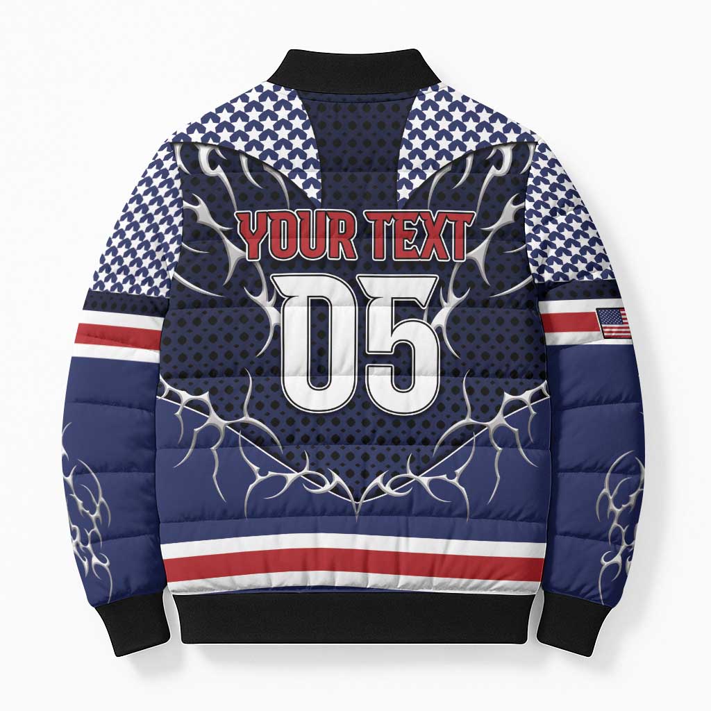 Custom USA Ice Hockey Bomber Puffer Jacket United Ice Power