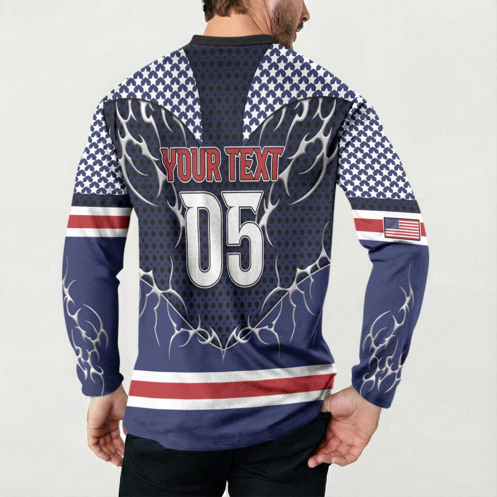 Custom USA Ice Hockey Button Sweatshirt United Ice Power