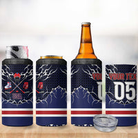 Custom USA Ice Hockey 4 in 1 Can Cooler Tumbler United Ice Power