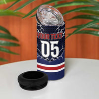 Custom USA Ice Hockey 4 in 1 Can Cooler Tumbler United Ice Power