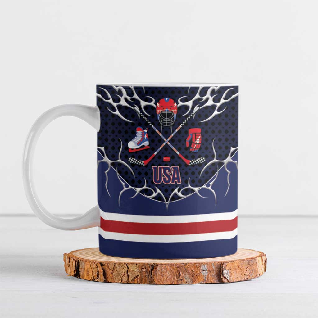 Custom USA Ice Hockey Ceramic Mug United Ice Power