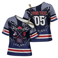 Custom USA Ice Hockey Cross Shoulder Shirt United Ice Power