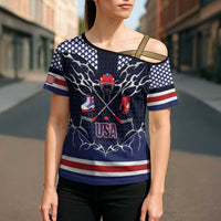 Custom USA Ice Hockey Cross Shoulder Shirt United Ice Power