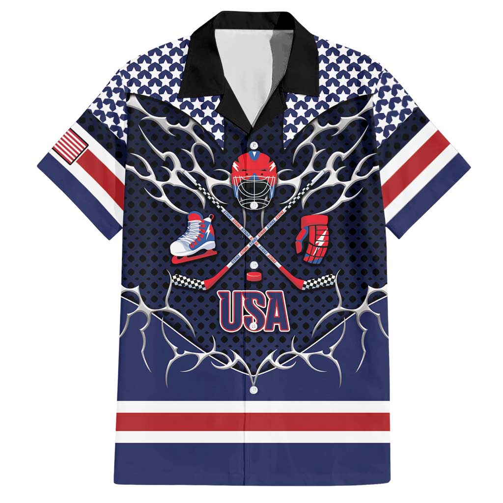 Custom USA Ice Hockey Hawaiian Shirt United Ice Power