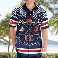 Custom USA Ice Hockey Hawaiian Shirt United Ice Power