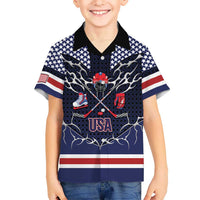 Custom USA Ice Hockey Hawaiian Shirt United Ice Power