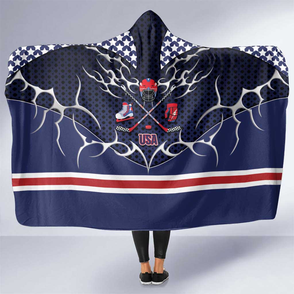 USA Ice Hockey Hooded Blanket United Ice Power