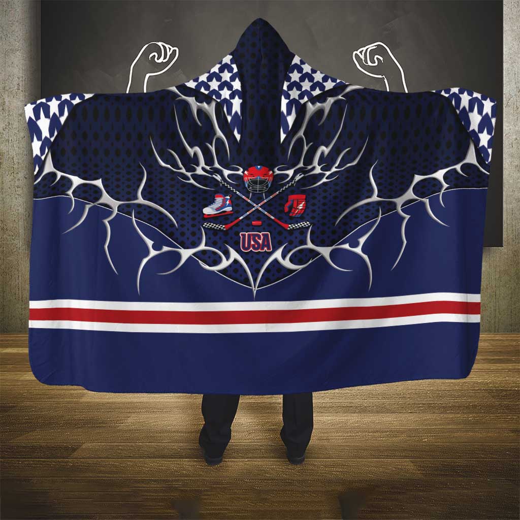 USA Ice Hockey Hooded Blanket United Ice Power