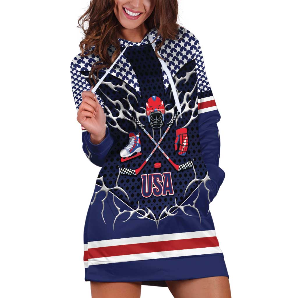 Custom USA Ice Hockey Hoodie Dress United Ice Power