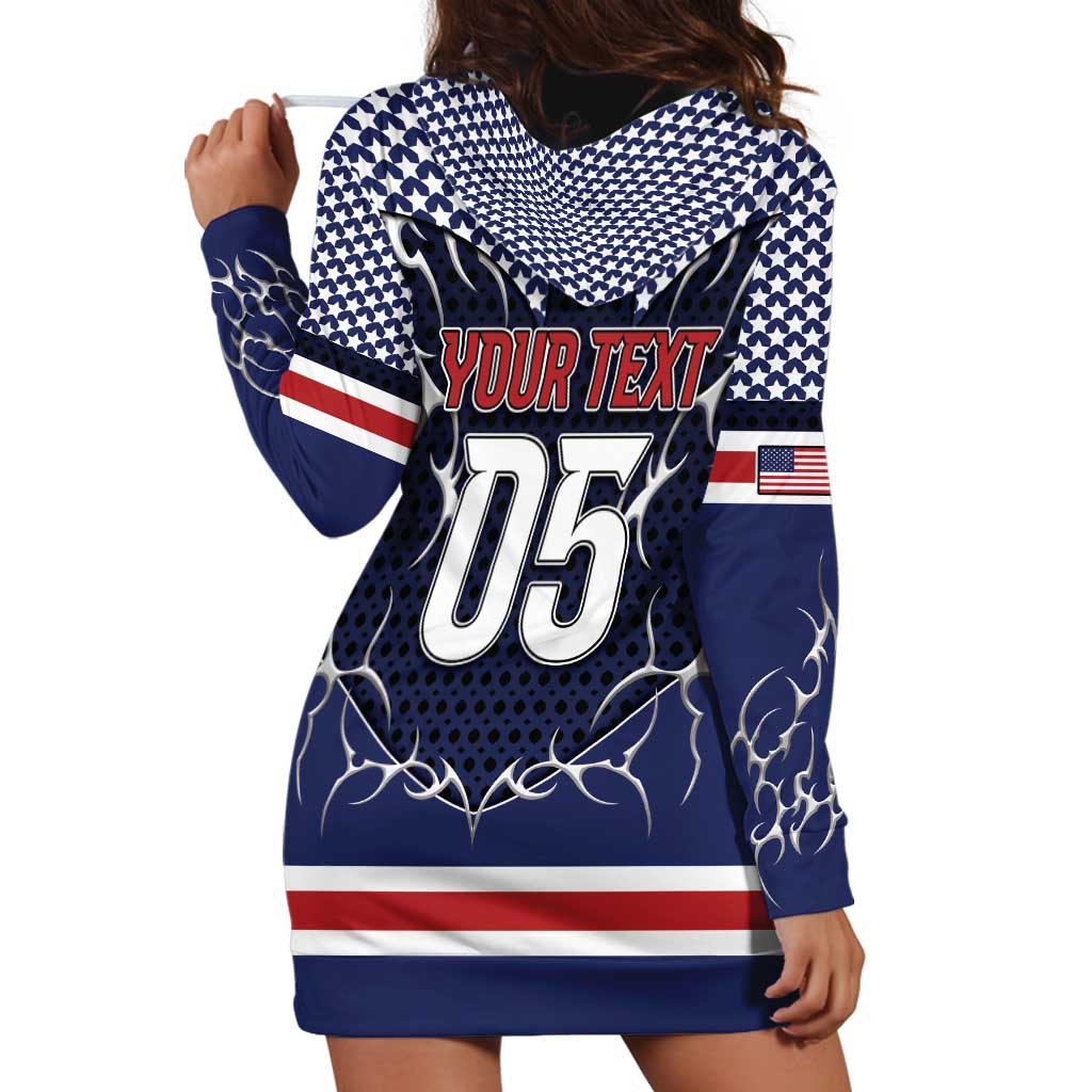 Custom USA Ice Hockey Hoodie Dress United Ice Power