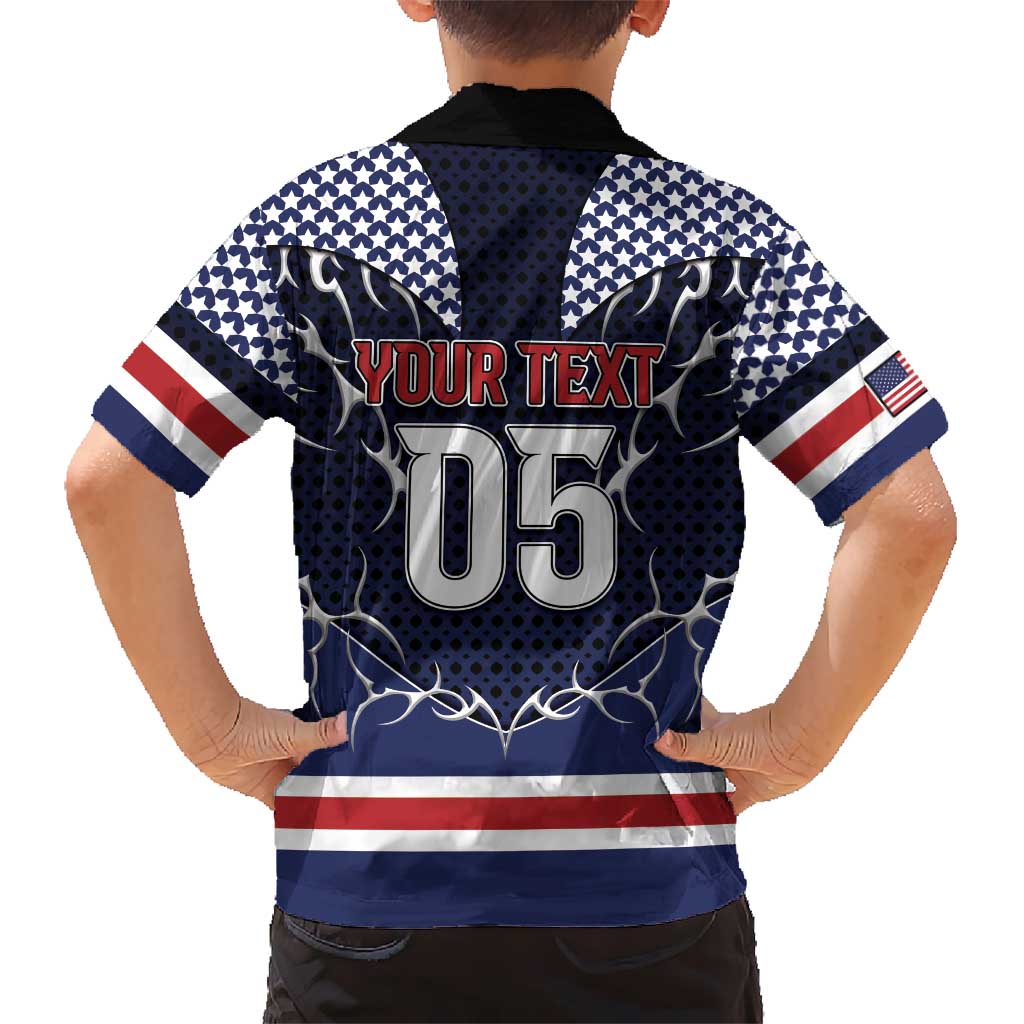 Custom USA Ice Hockey Kid Hawaiian Shirt United Ice Power