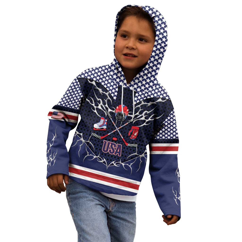 Custom USA Ice Hockey Kid Hoodie United Ice Power
