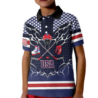 Custom USA Ice Hockey Kid Polo Shirt United Ice Power