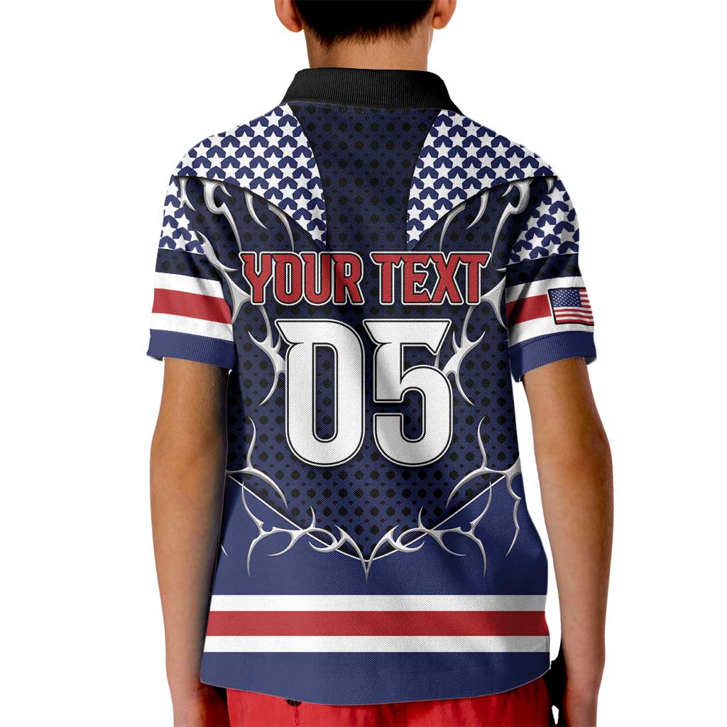 Custom USA Ice Hockey Kid Polo Shirt United Ice Power