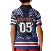 Custom USA Ice Hockey Kid Polo Shirt United Ice Power