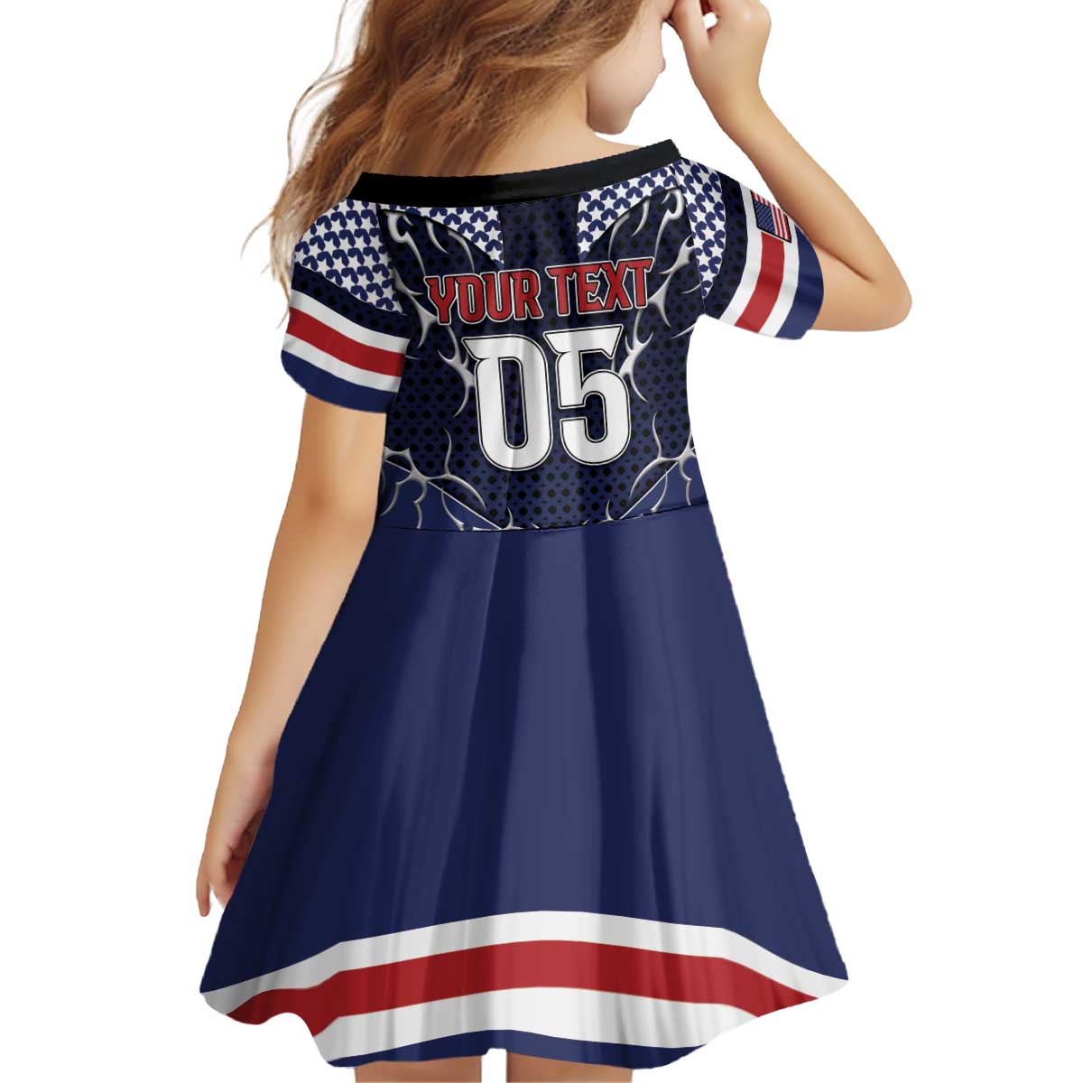 Custom USA Ice Hockey Kid Short Sleeve Dress United Ice Power