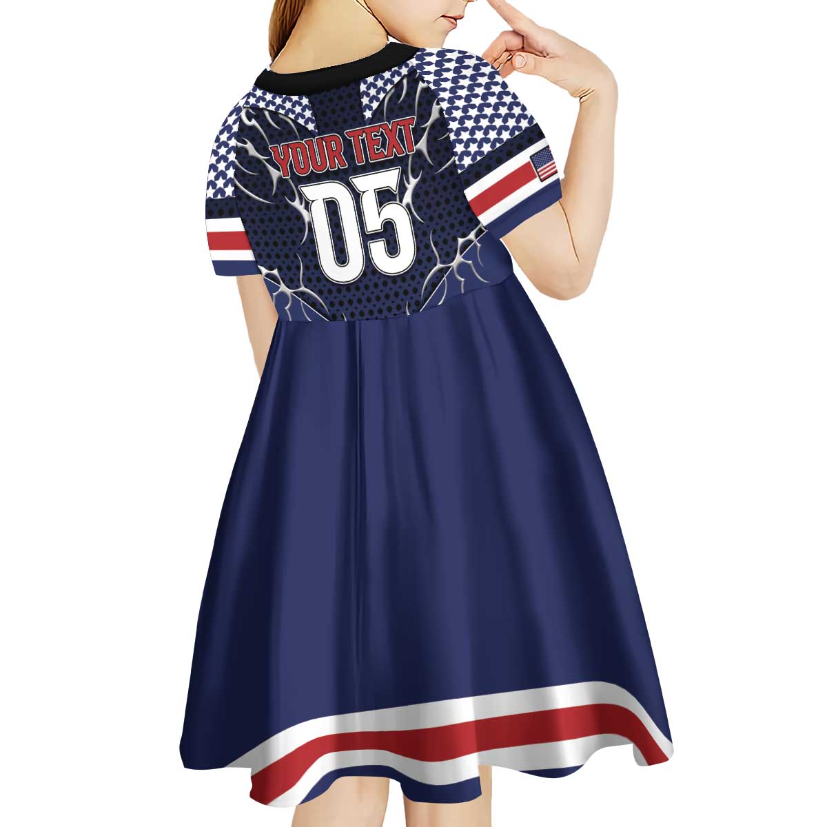 Custom USA Ice Hockey Kid Short Sleeve Dress United Ice Power