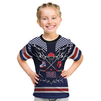 Custom USA Ice Hockey Kid T Shirt United Ice Power
