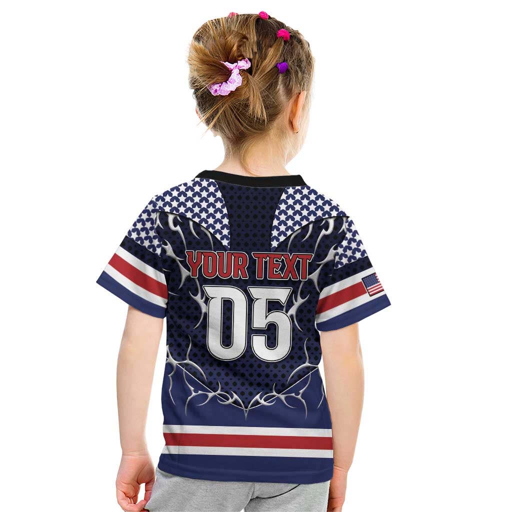 Custom USA Ice Hockey Kid T Shirt United Ice Power