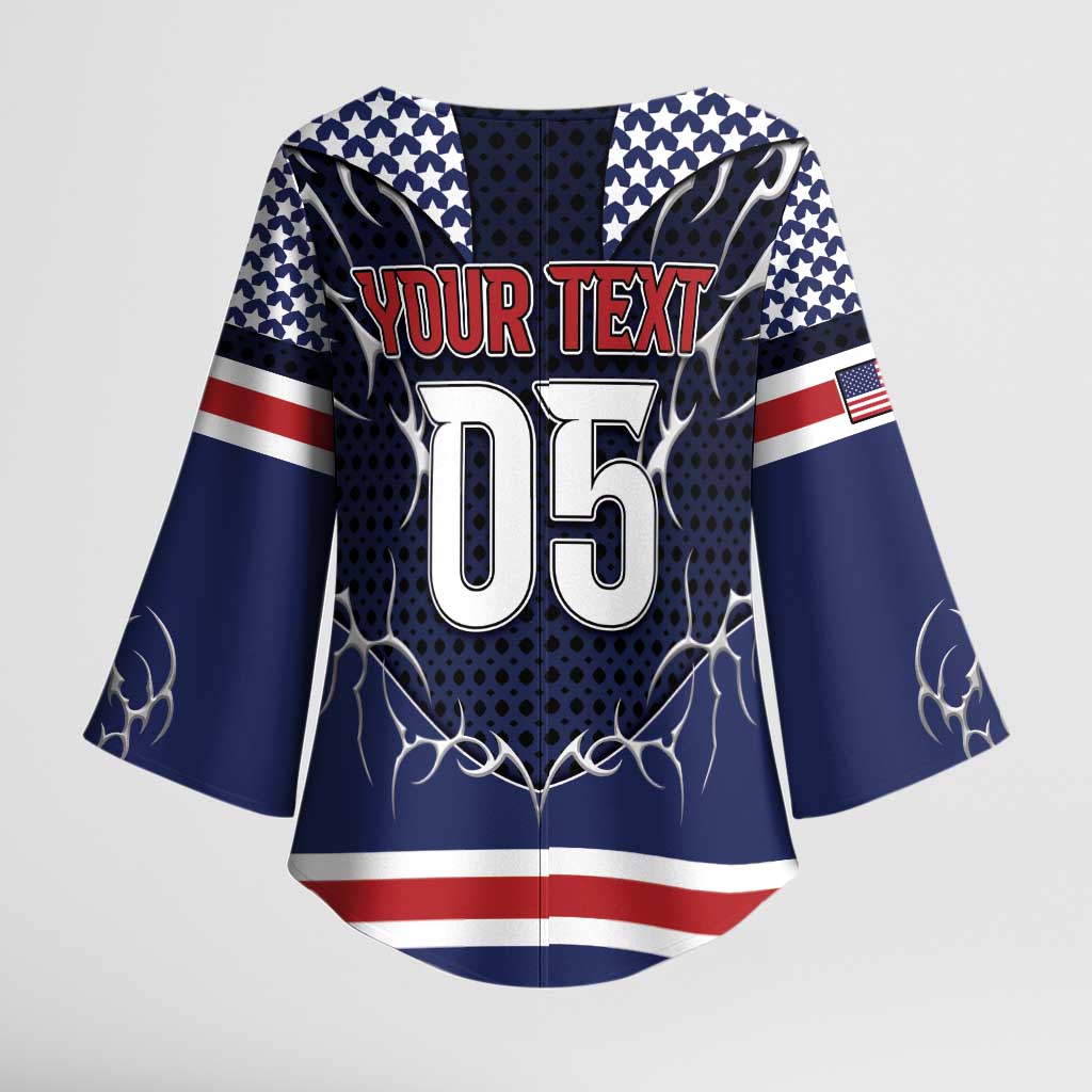 Custom USA Ice Hockey Kimono Sleeve Blouse United Ice Power