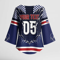 Custom USA Ice Hockey Kimono Sleeve Blouse United Ice Power