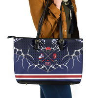 USA Ice Hockey Leather Tote Bag United Ice Power