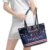 USA Ice Hockey Leather Tote Bag United Ice Power