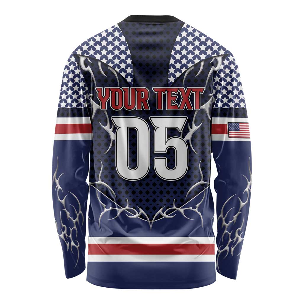 Custom USA Ice Hockey Long Sleeve Shirt United Ice Power