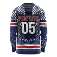 Custom USA Ice Hockey Long Sleeve Shirt United Ice Power