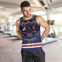 Custom USA Ice Hockey Men Tank Top United Ice Power