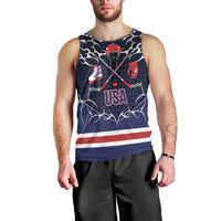 Custom USA Ice Hockey Men Tank Top United Ice Power