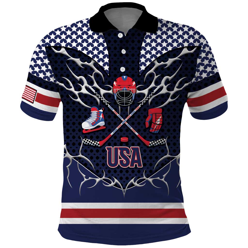 Custom USA Ice Hockey Polo Shirt United Ice Power