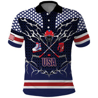 Custom USA Ice Hockey Polo Shirt United Ice Power