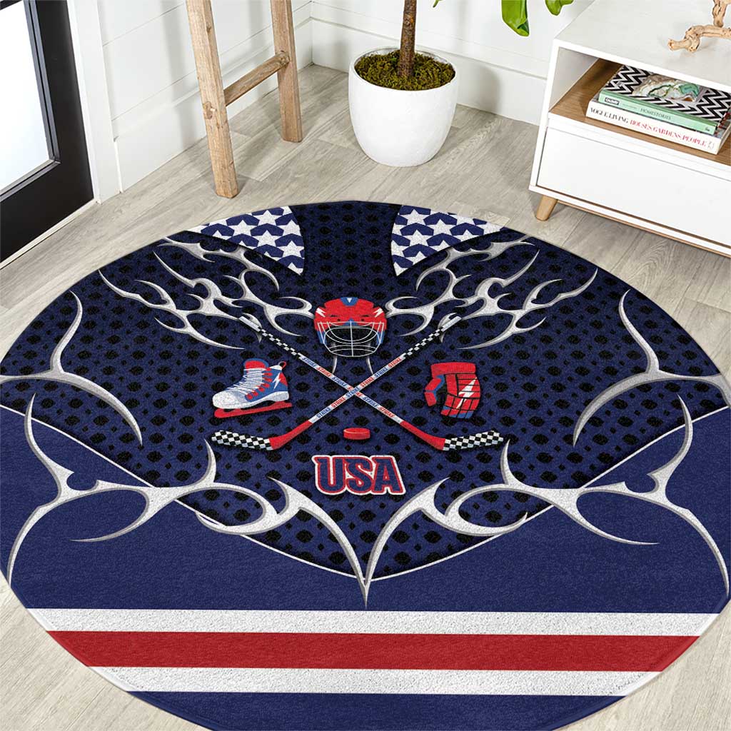 USA Ice Hockey Round Carpet United Ice Power