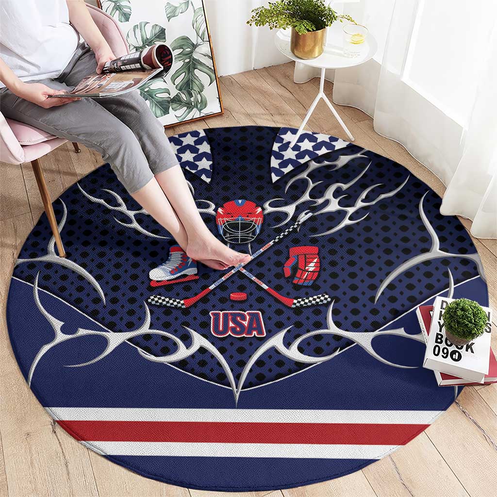 USA Ice Hockey Round Carpet United Ice Power