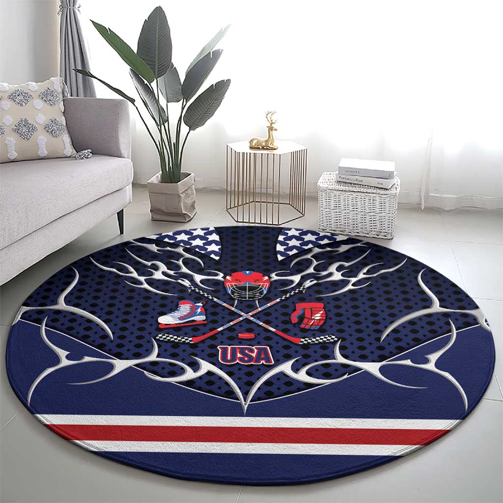 USA Ice Hockey Round Carpet United Ice Power