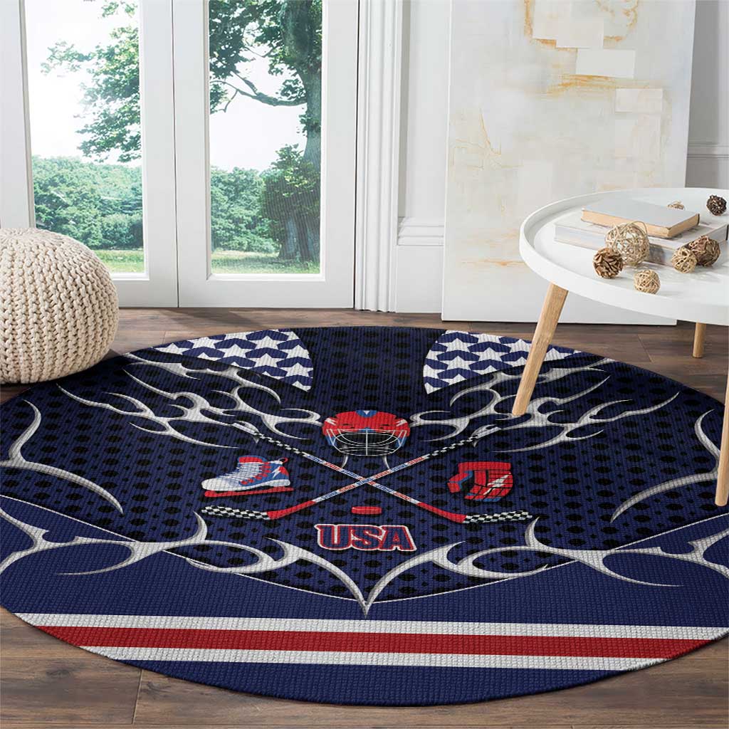 USA Ice Hockey Round Carpet United Ice Power