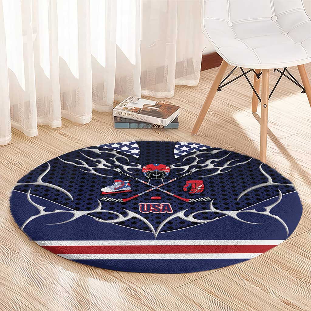 USA Ice Hockey Round Carpet United Ice Power